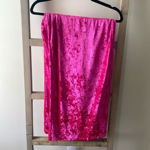 A New Day Pink Crushed Velvet Wide Leg Pants